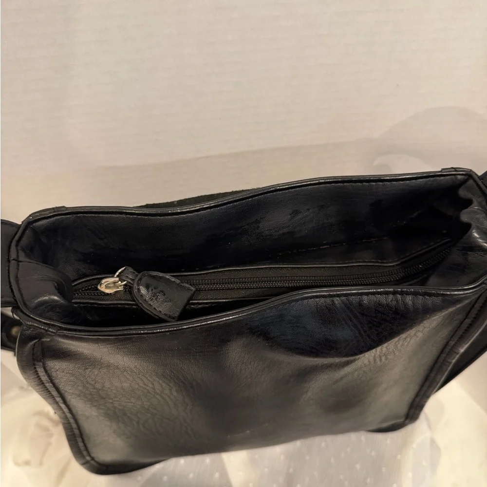 Coach Black Leather Messenger Bag